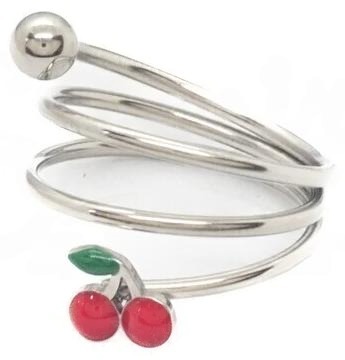 Anillo de acero quirurgico cerezas